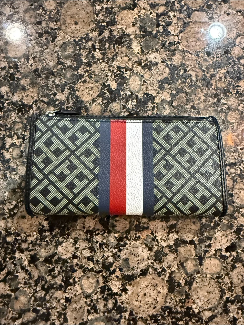 Tommy Hilfiger Navy, White & Red Signature Stripe Wallet
